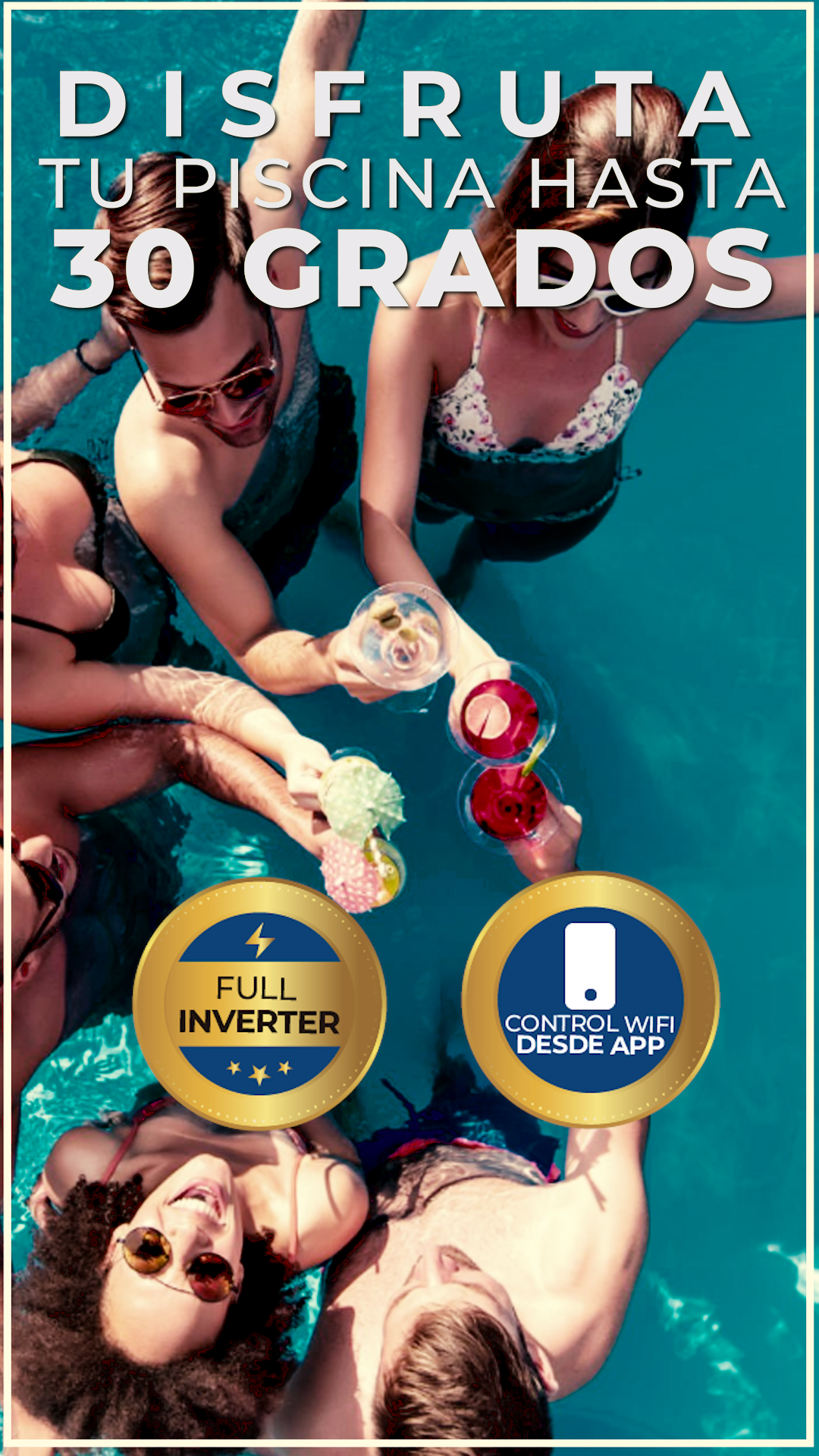 Bomba Mullins MS85, Full Inverter, COP 15 piscinas, spa, jacuzzi , tinas , tinajas, hoy tub, sauna